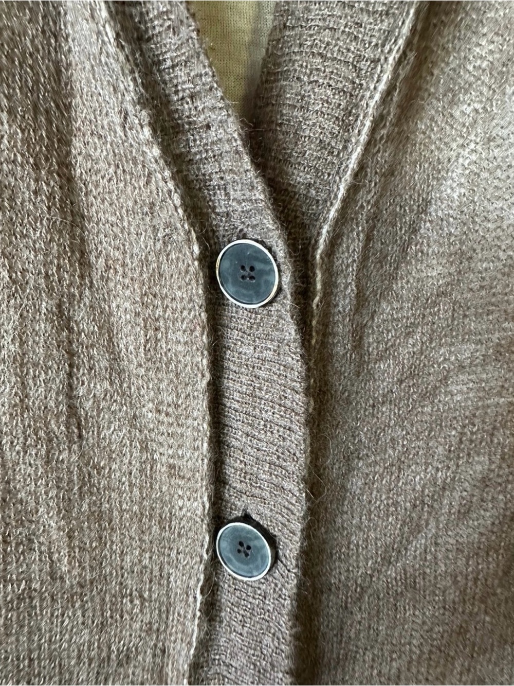 Banana Republic Taupe V-Neck Button Cardigan